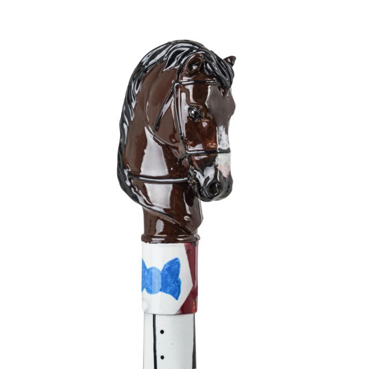 Horse - Brown - Hand-painted shoe horn with sculpted horse head