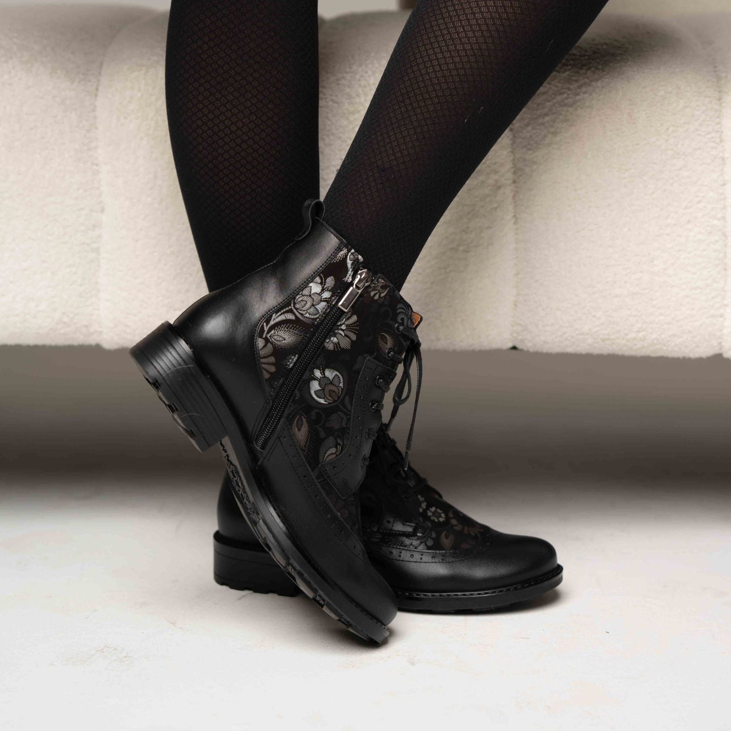 Black ankle boots rubber sole online