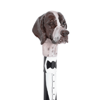 Setter - Brown - Hand-painted shoe horn with sculpted Setter head