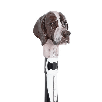 Setter - Brown - Hand-painted shoe horn with sculpted Setter head