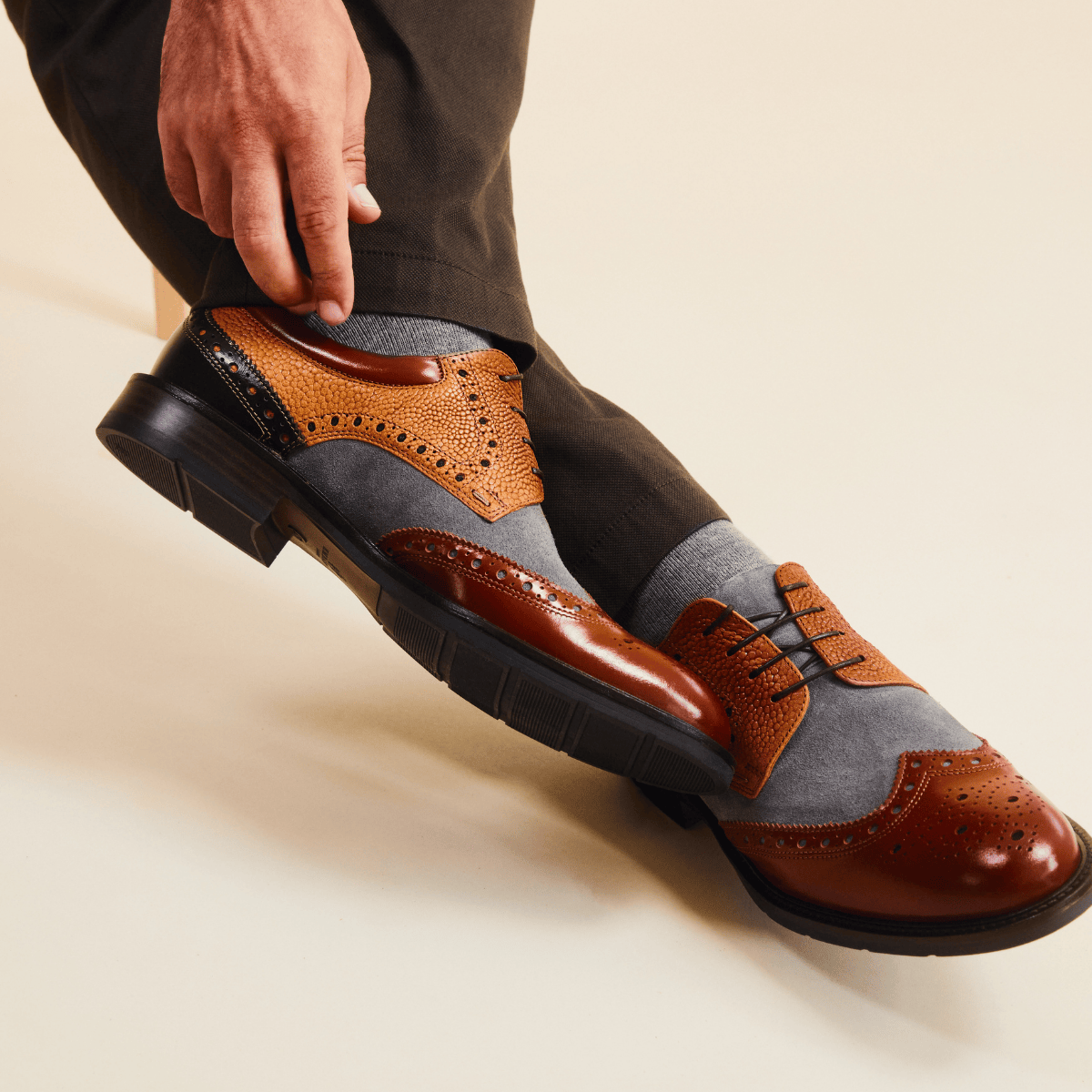 Toledo - Foxy - Men's leather & suede Oxford shoe