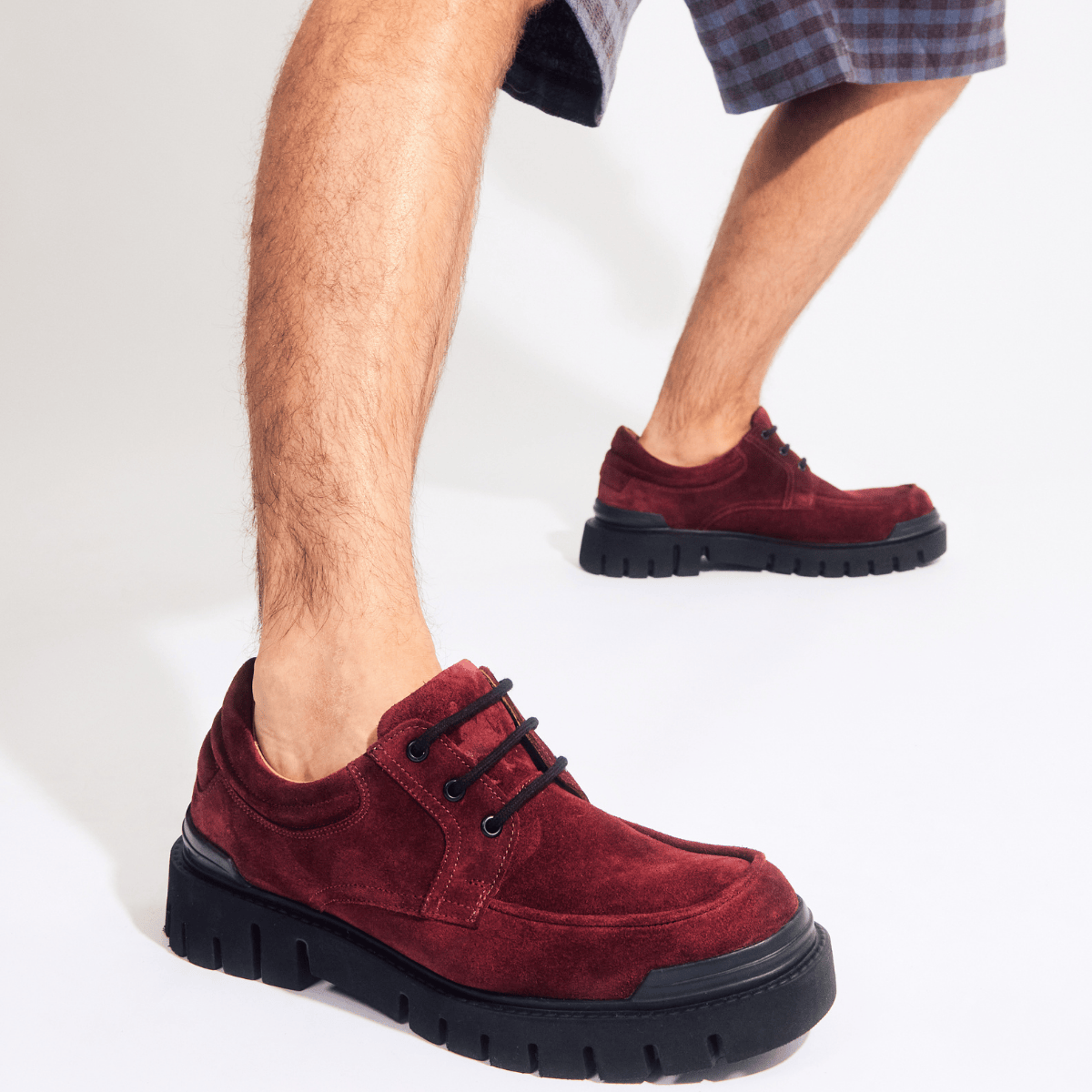 Wexley - Burgandy - Men's Suede Derby Shoe