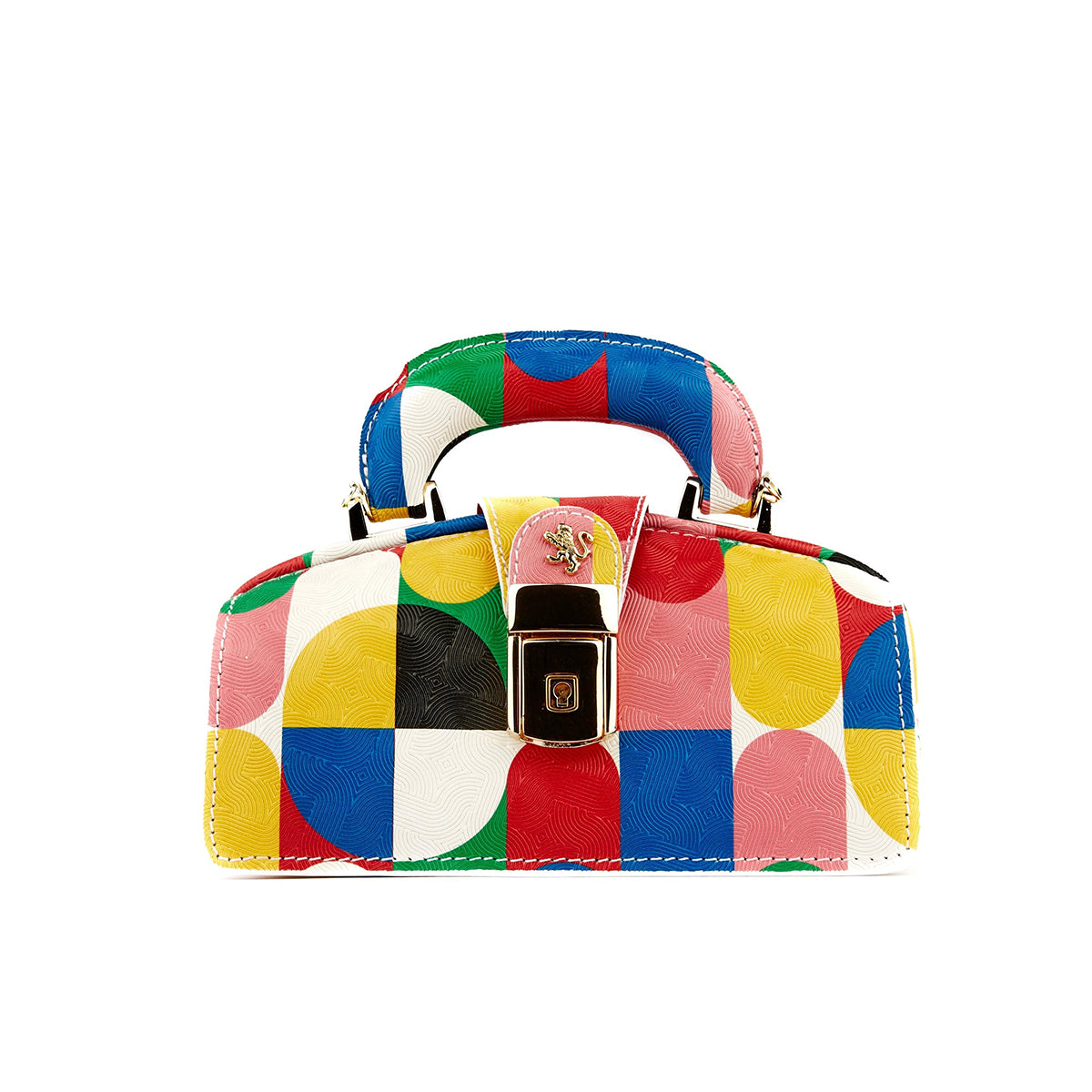 Gazelle Mini - Groovy - Mini leather bag in colourful genuine leather and key lock