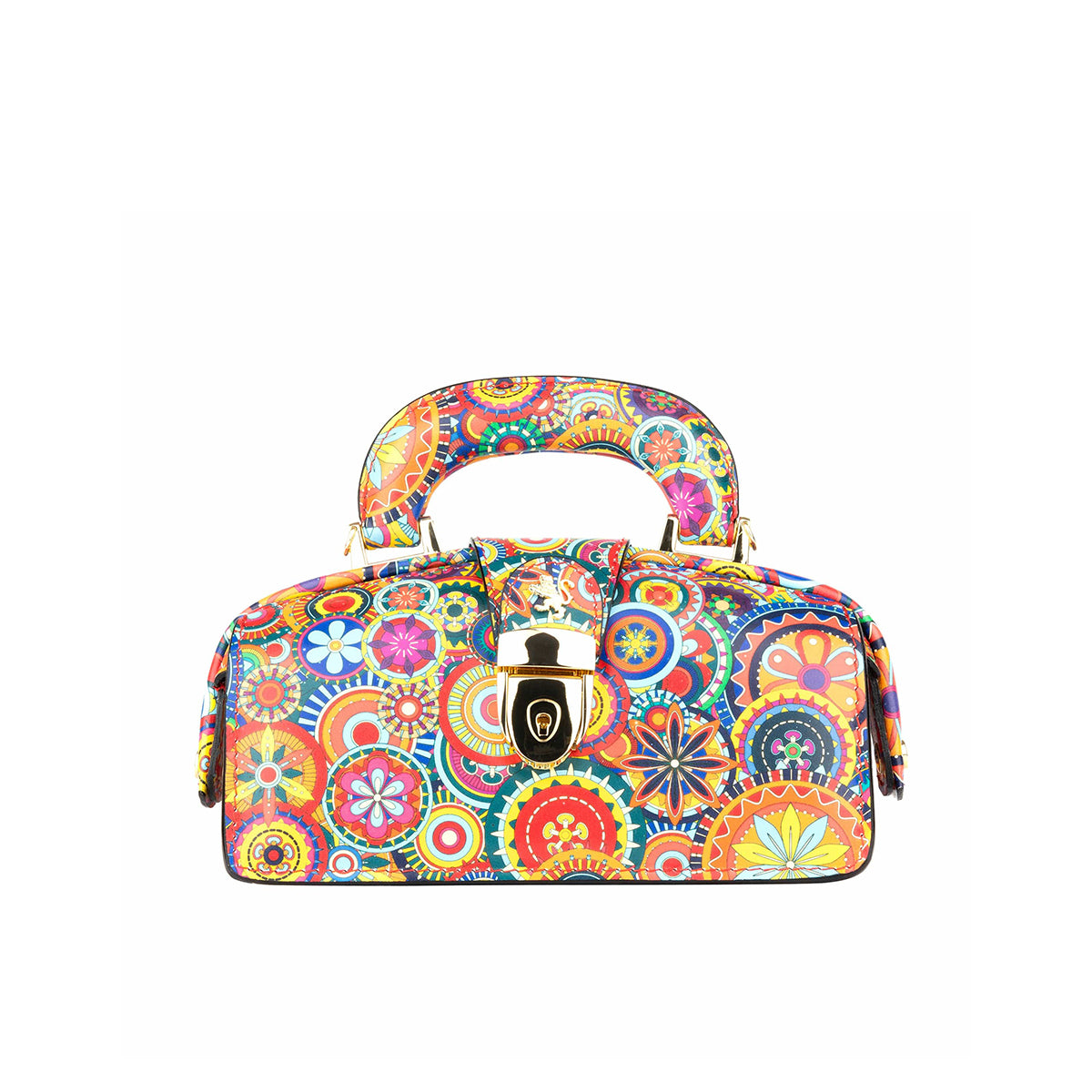 Gazelle Mini - Signature Print - Women's mini bowling bag with handle and strap