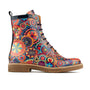 Traveller - Signature - Women's higher ankle leather boot in multicolour pattern