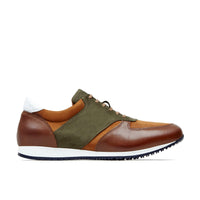 San Francisco - Brown - Men's lace-up leather & suede trainer