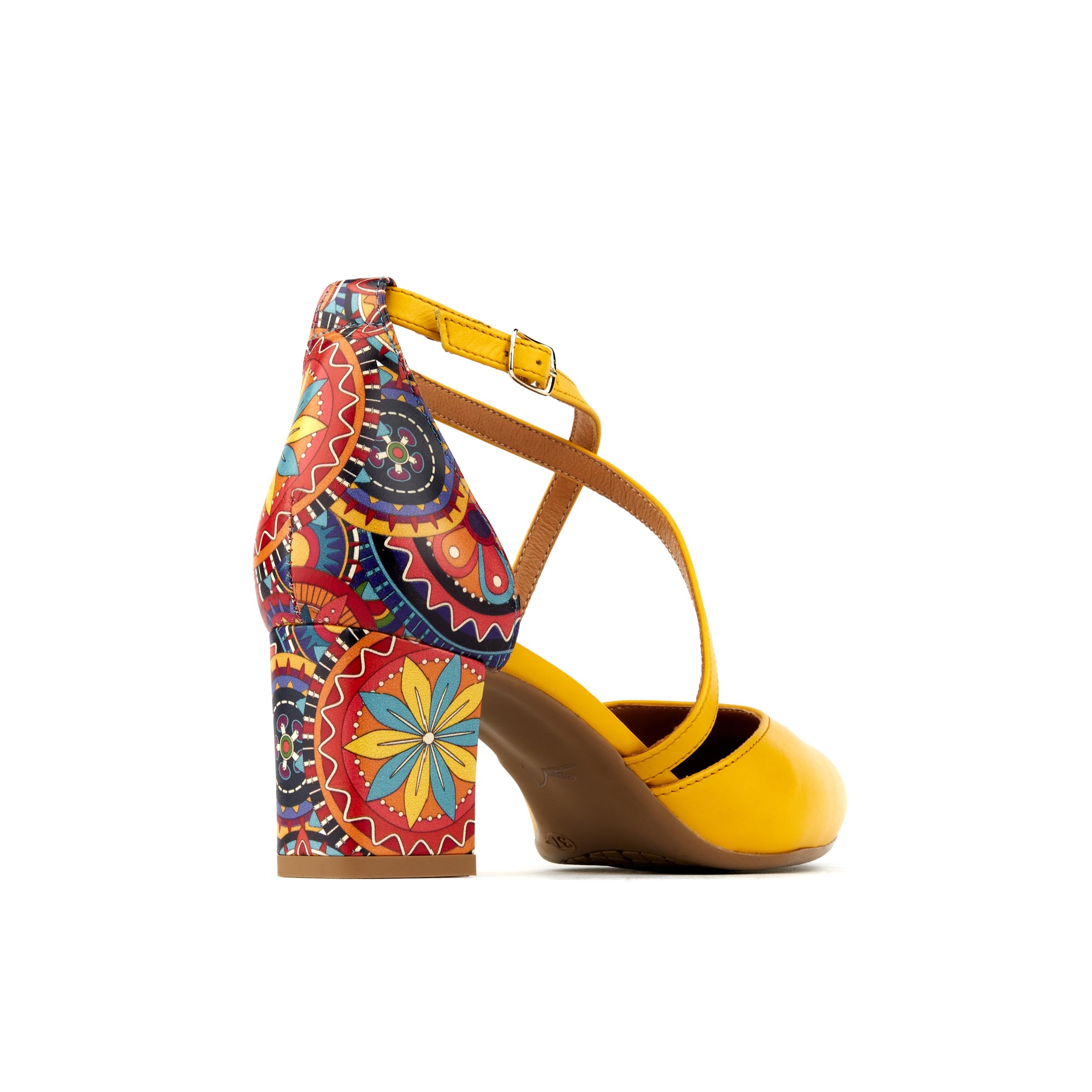 Dannii - Yellow Signature - Women's 2.4 inch block heel closed toe leather sandal